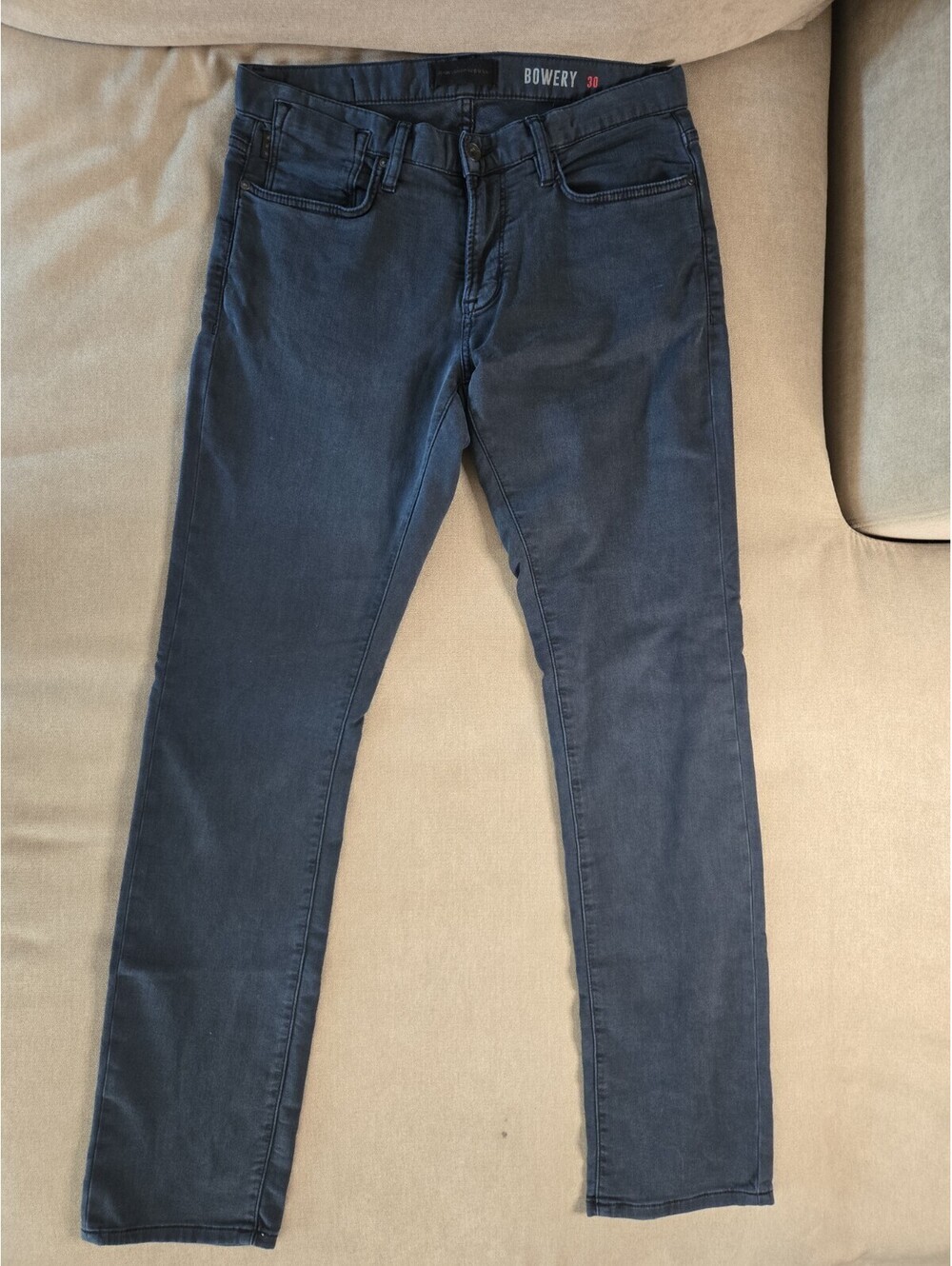 John Varvatos Bowery Jeans Mens 30 Rocker Denim Slim Straight Black Casual 33x33